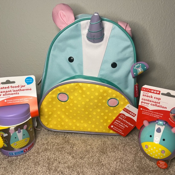 New SkipHop Eureka backpacks Snack cup and insulated food jar bundle - Picture 3 of 16
